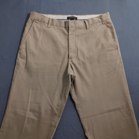 Banana Republic Men 34X30 (36X29.5) Brown Dawson Chino Straight Leg Pants - Picture 3 of 13